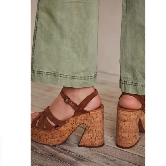 Free People Lisbon MJ Platform Sandals Size/39.5 - Picture 3 of 8